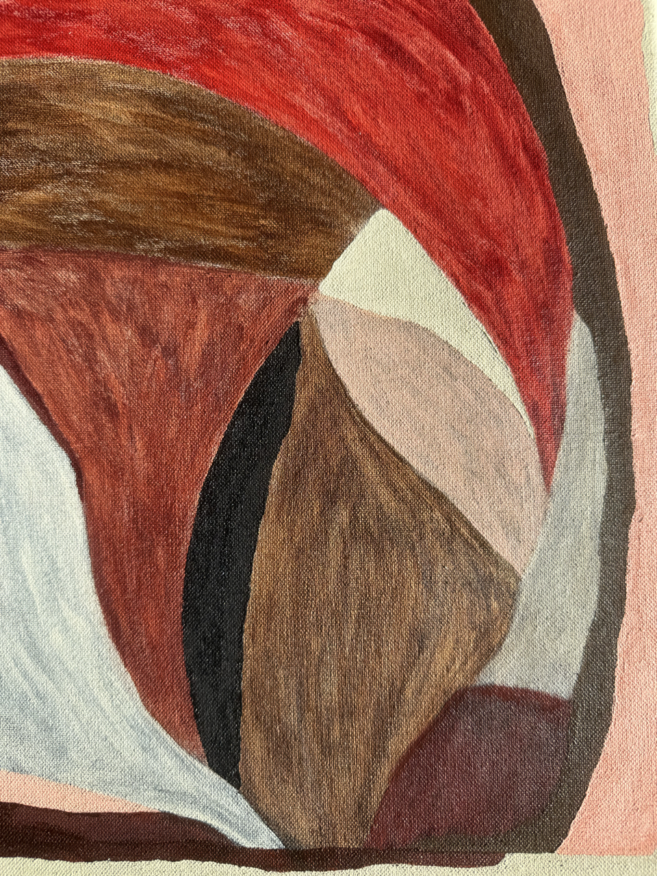 Abstract painting from the HELD series exploring pressure and containment