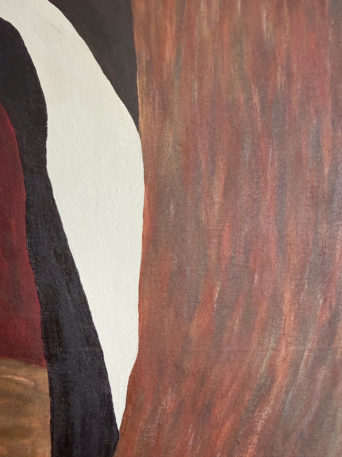 abstract composition with rounded shapes and white negative space