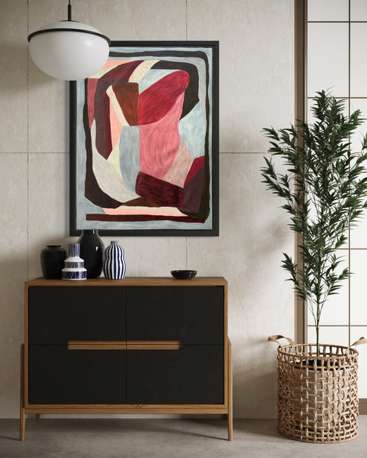 Abstract painting from the HELD series exploring pressure and containment