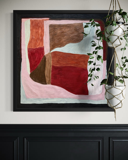 Abstract painting from the HELD series exploring pressure and containment