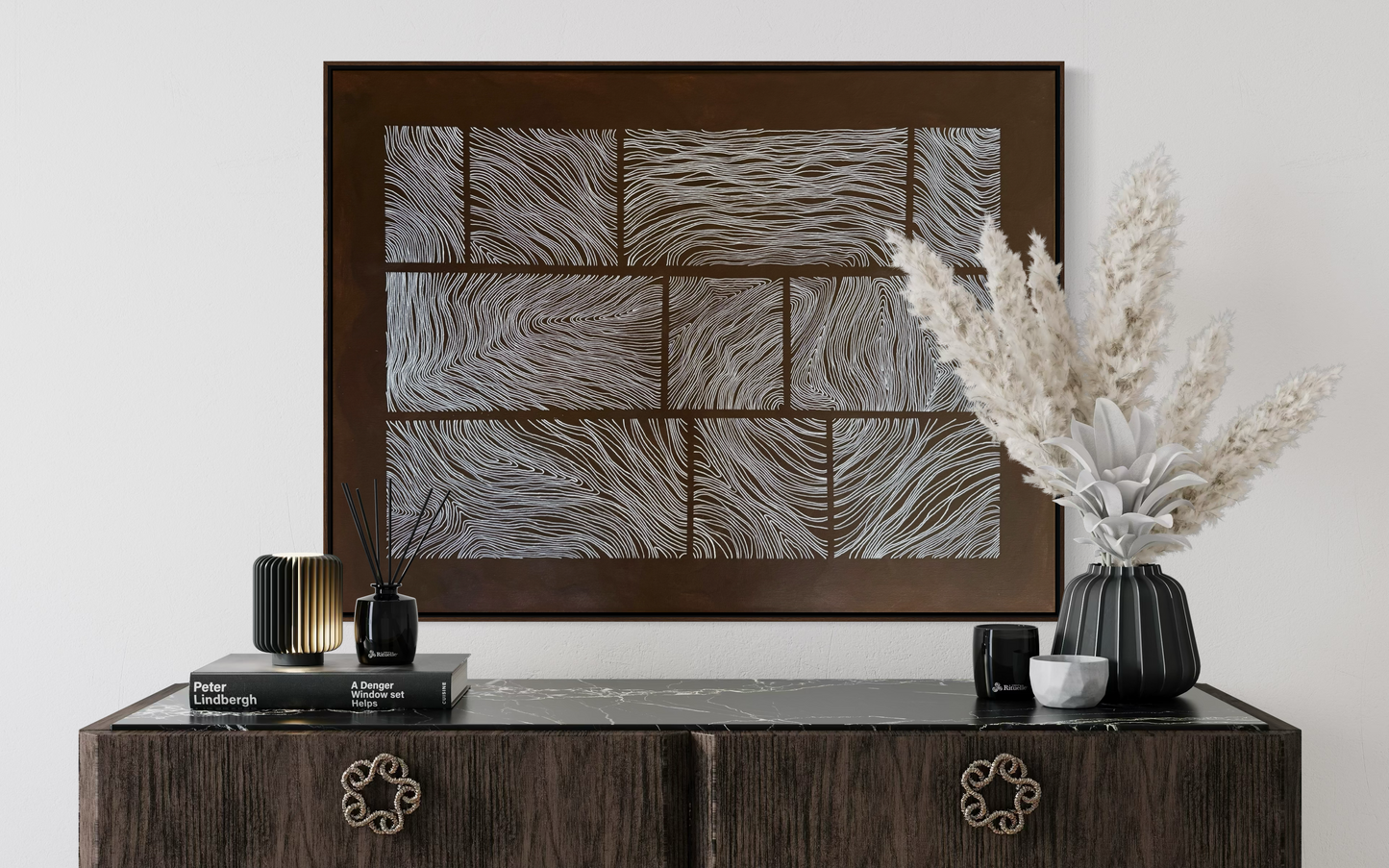 Abstract painting from the Bounds series exploring limits and structure