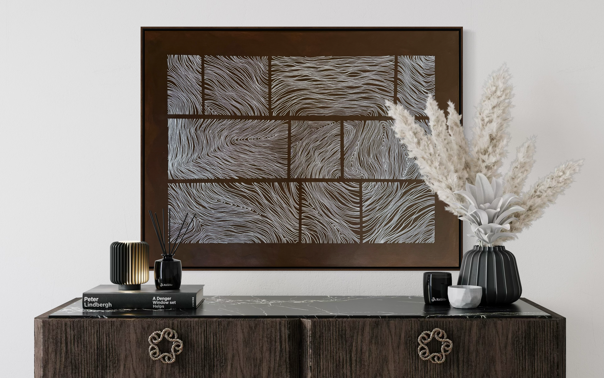 Abstract painting from the Bounds series exploring limits and structure