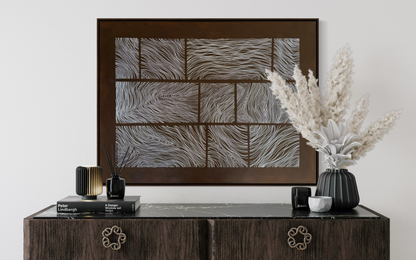 Abstract painting from the Bounds series exploring limits and structure