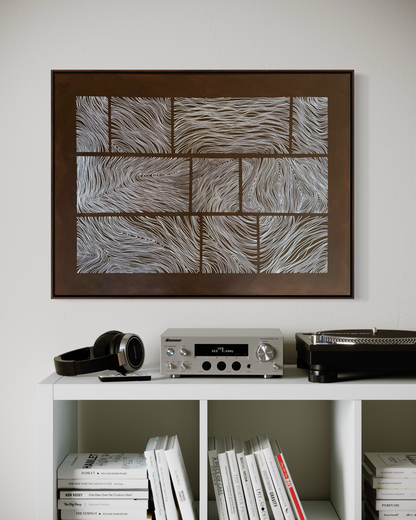 Abstract painting from the Bounds series exploring limits and structure