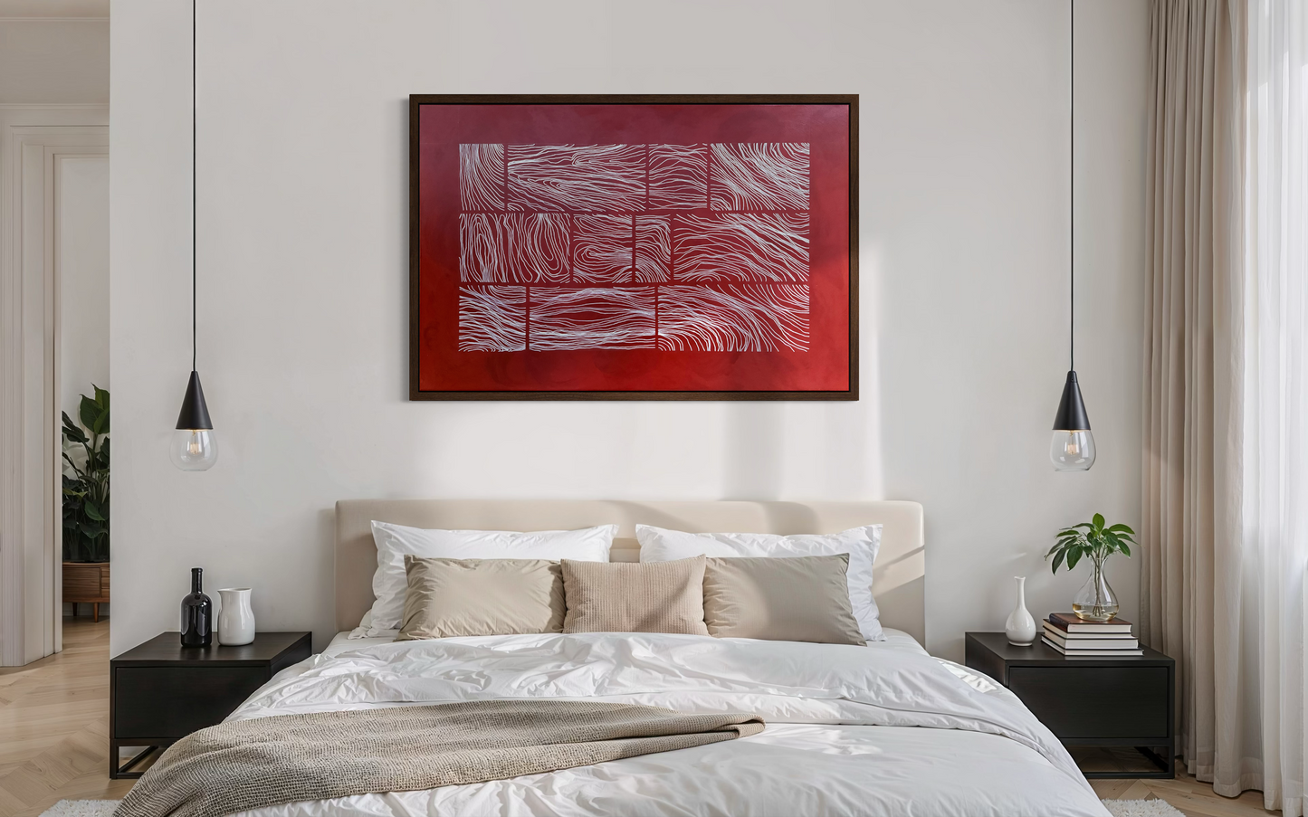 Abstract painting from the Bounds series exploring limits and structure