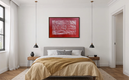 Abstract painting from the Bounds series exploring limits and structure