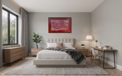 Abstract painting from the Bounds series exploring limits and structure