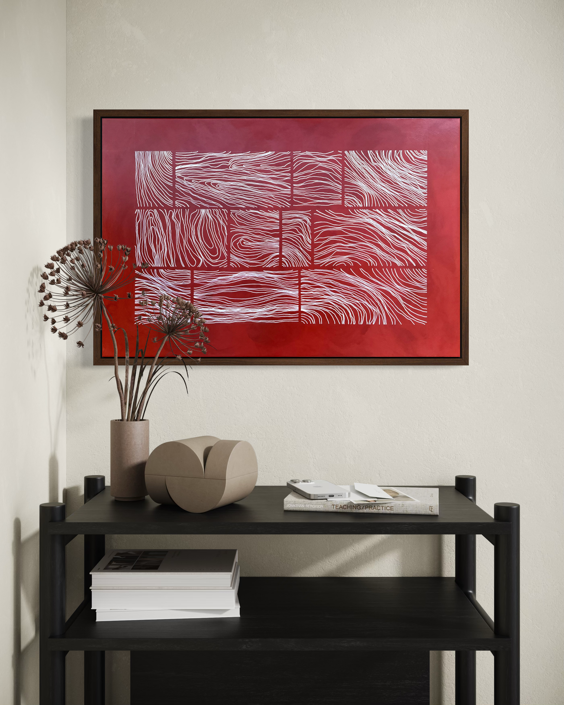 Abstract painting from the Bounds series exploring limits and structure