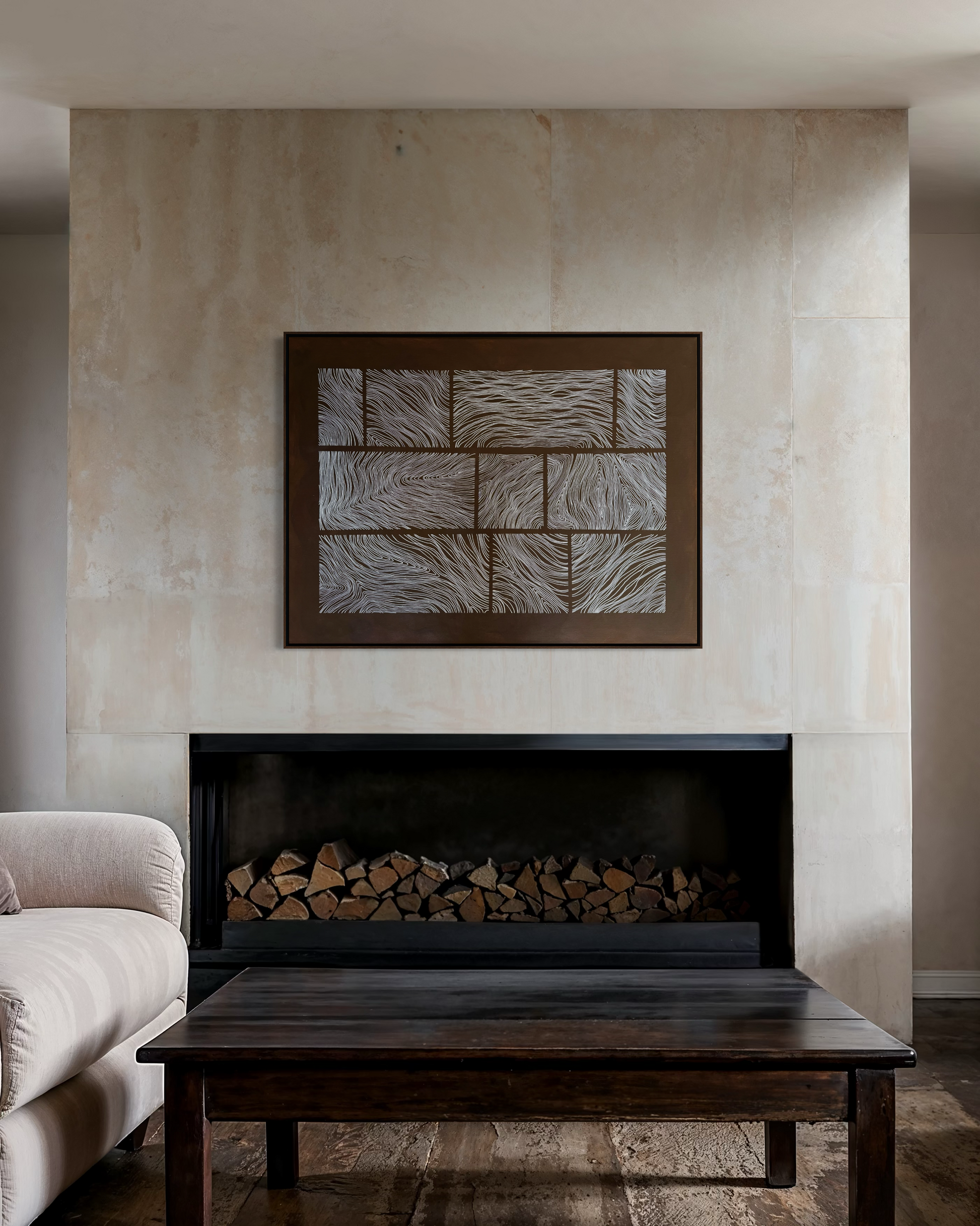 Abstract painting from the Bounds series exploring limits and structure