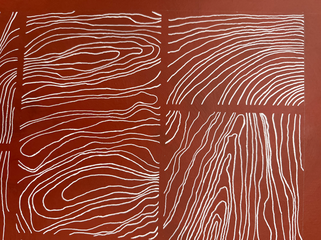 Abstract painting from the Bounds series exploring limits and structure