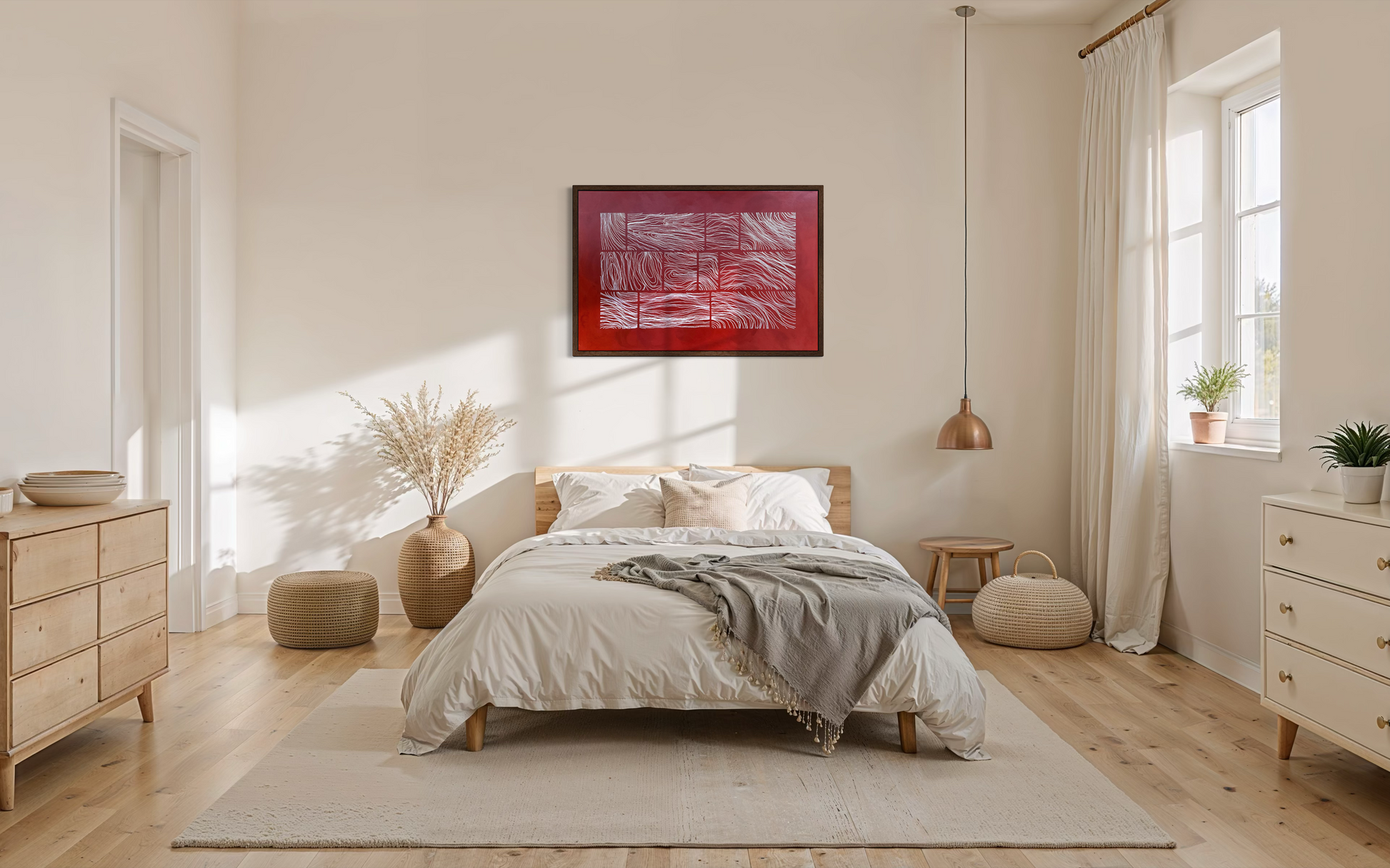 Abstract painting from the Bounds series exploring limits and structure