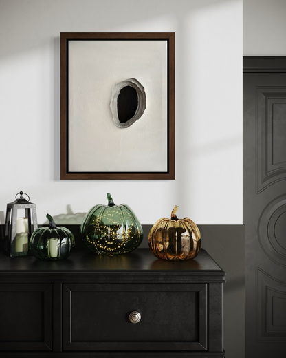 Original abstract artwork Whole I featuring contained interior space and textured surface