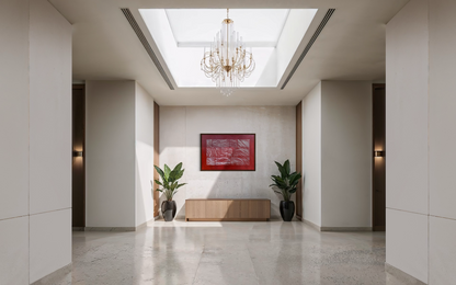 Abstract painting from the Bounds series exploring limits and structure