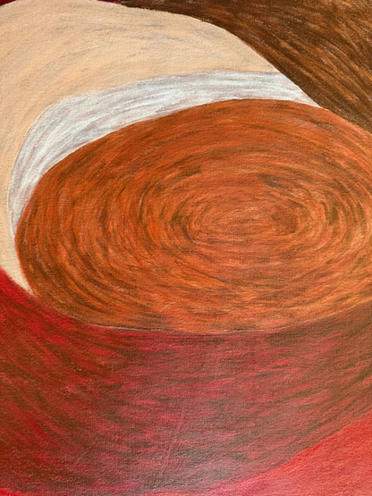 Abstract painting from the HELD series exploring pressure and containment