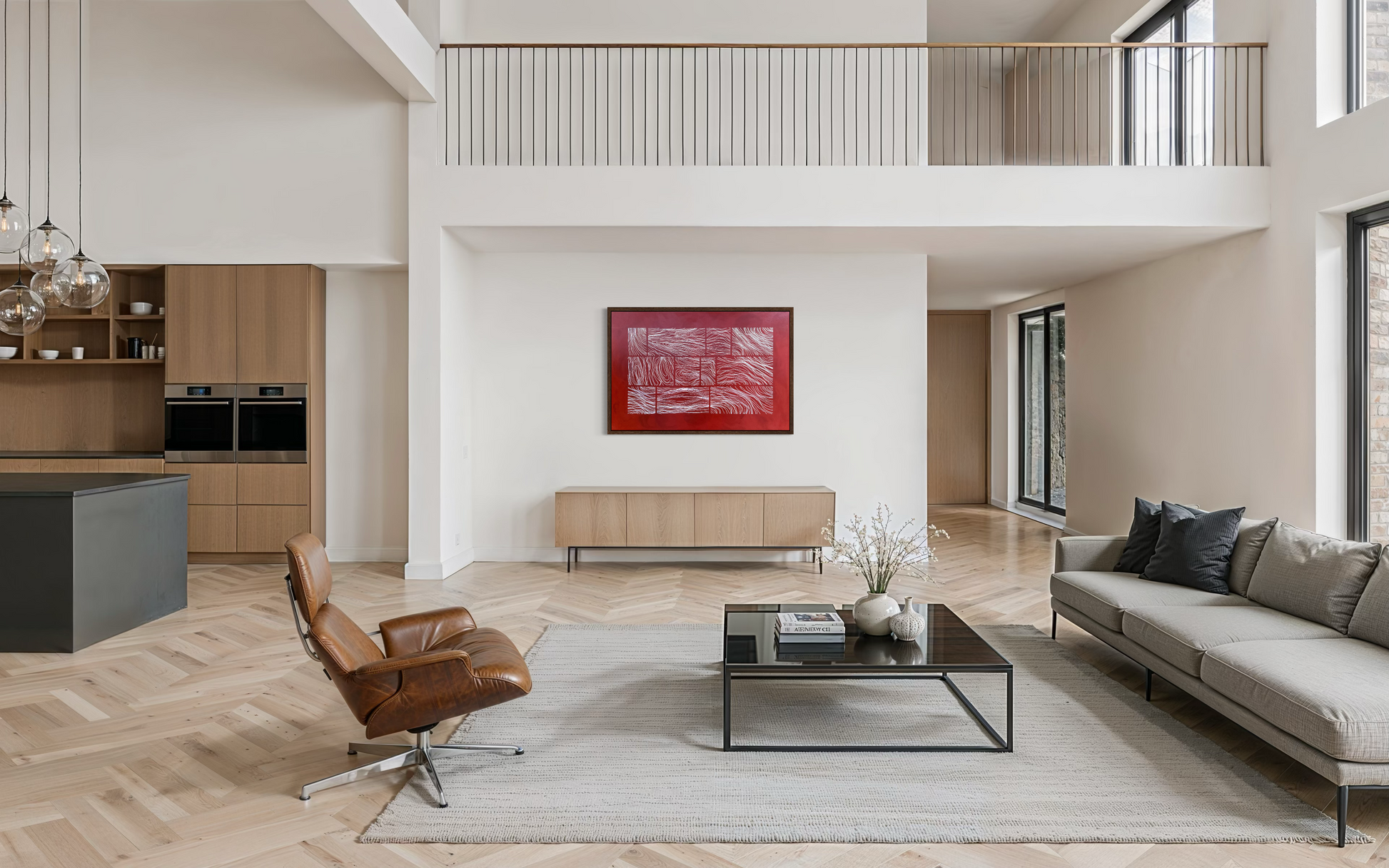 Abstract painting from the Bounds series exploring limits and structure