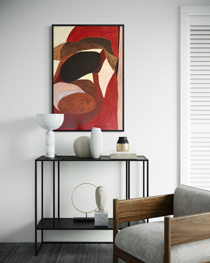Abstract painting from the HELD series exploring pressure and containment