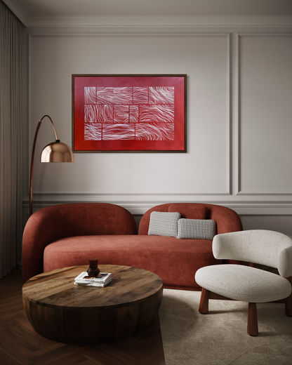 Abstract painting from the Bounds series exploring limits and structure