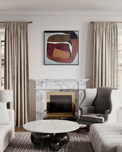abstract painting Blur as statement wall art in modern living space