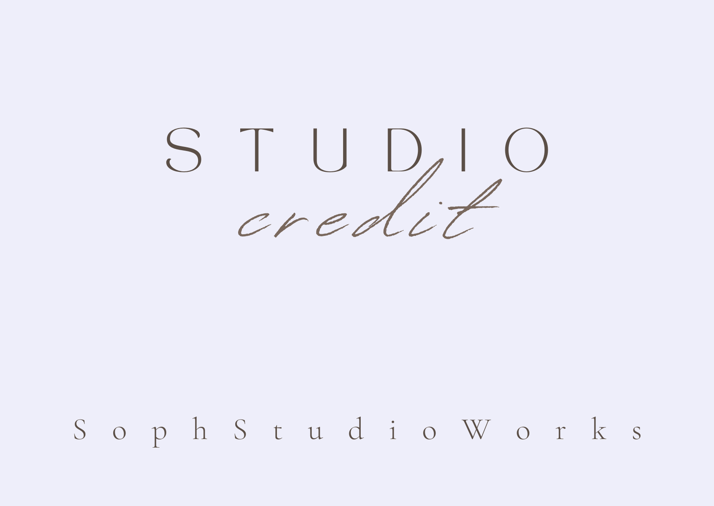 SophStudioWorks Studio Credit