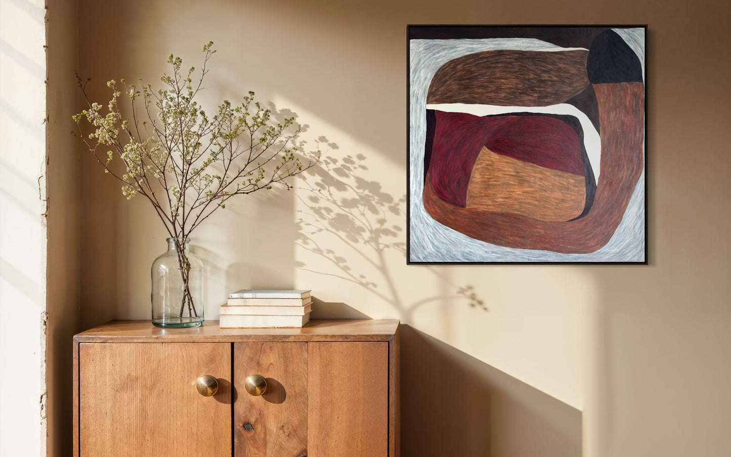 abstract painting Blur as statement wall art in modern living space