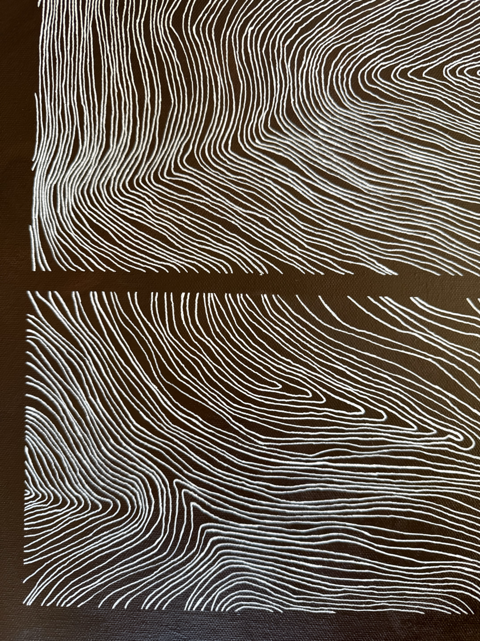 Abstract painting from the Bounds series exploring limits and structure