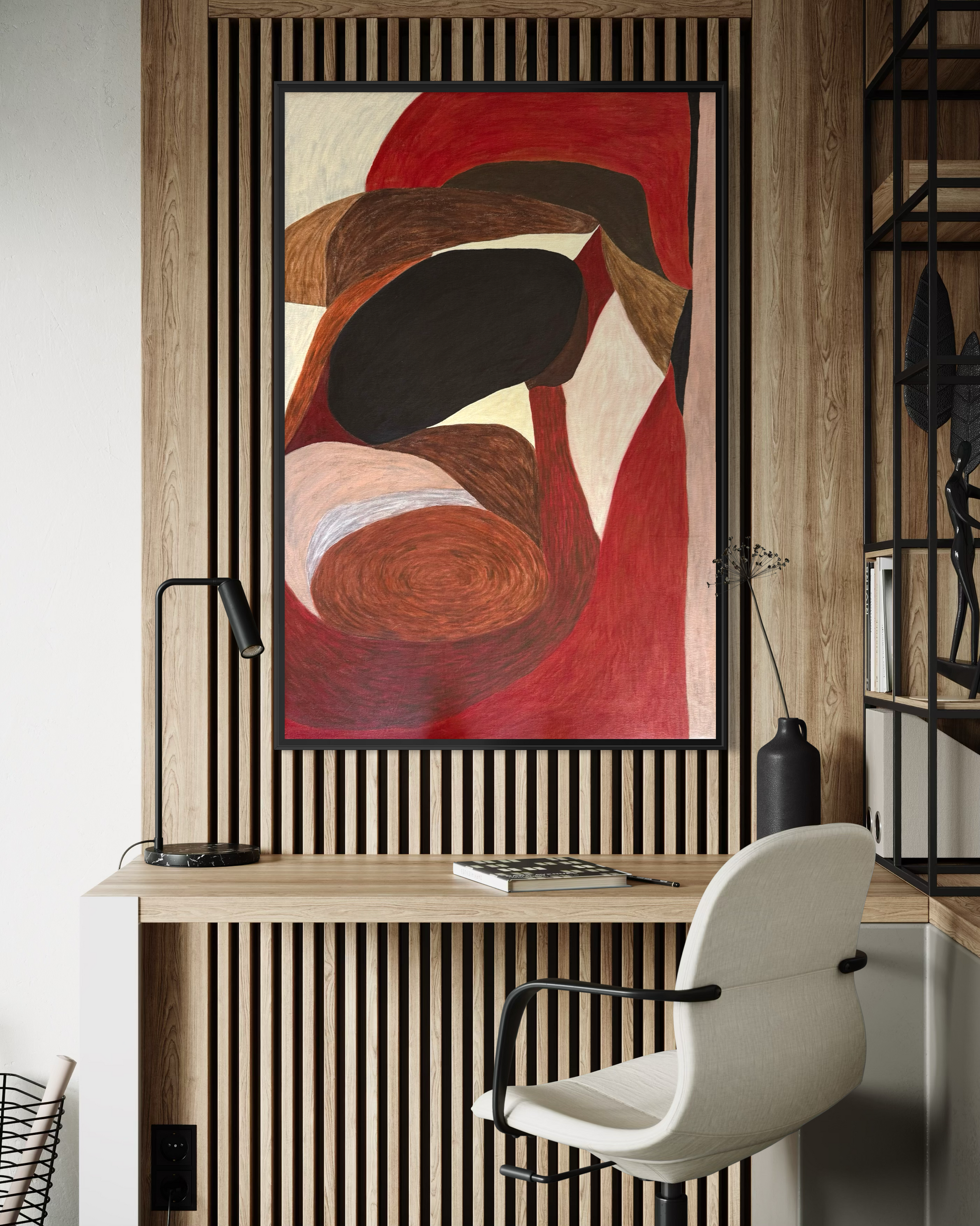 Abstract painting from the HELD series exploring pressure and containment