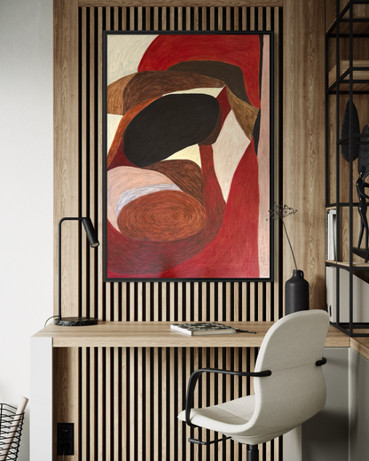 Abstract painting from the HELD series exploring pressure and containment