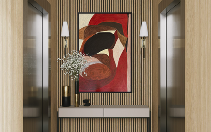 Abstract painting from the HELD series exploring pressure and containment