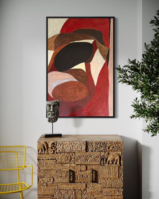 Abstract painting from the HELD series exploring pressure and containment