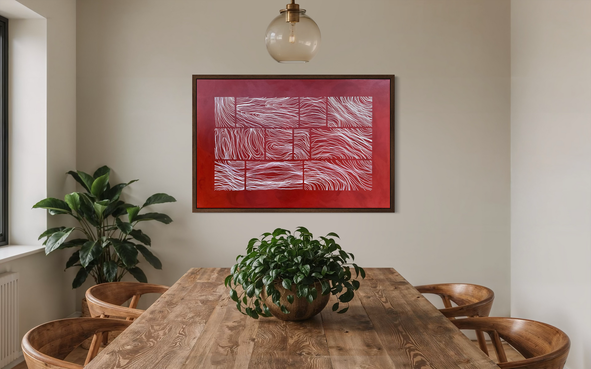 Abstract painting from the Bounds series exploring limits and structure