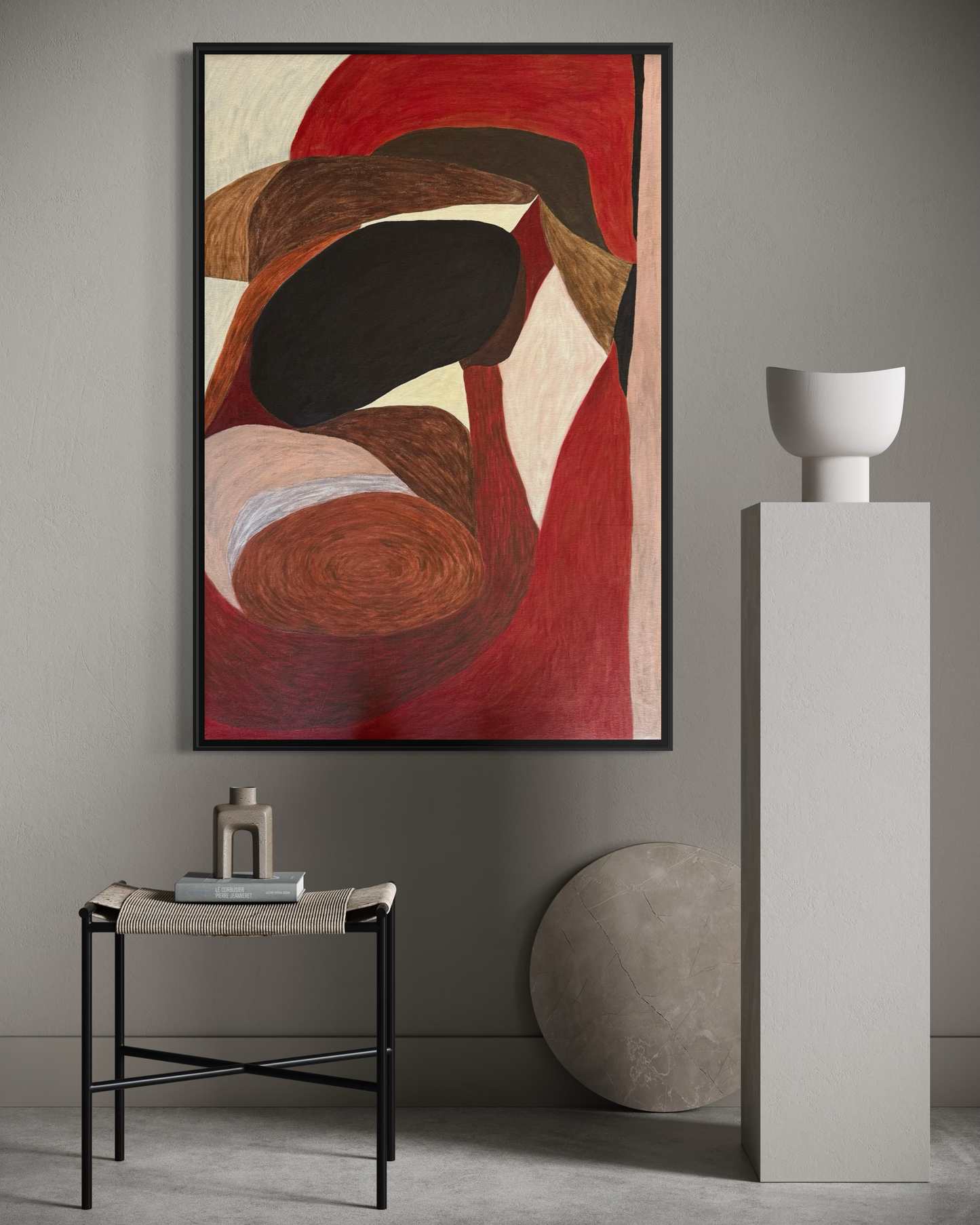 Abstract painting from the HELD series exploring pressure and containment
