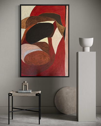 Abstract painting from the HELD series exploring pressure and containment