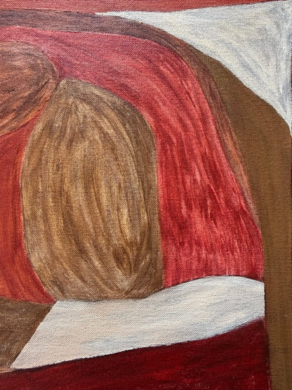 Abstract painting from the HELD series exploring pressure and containment