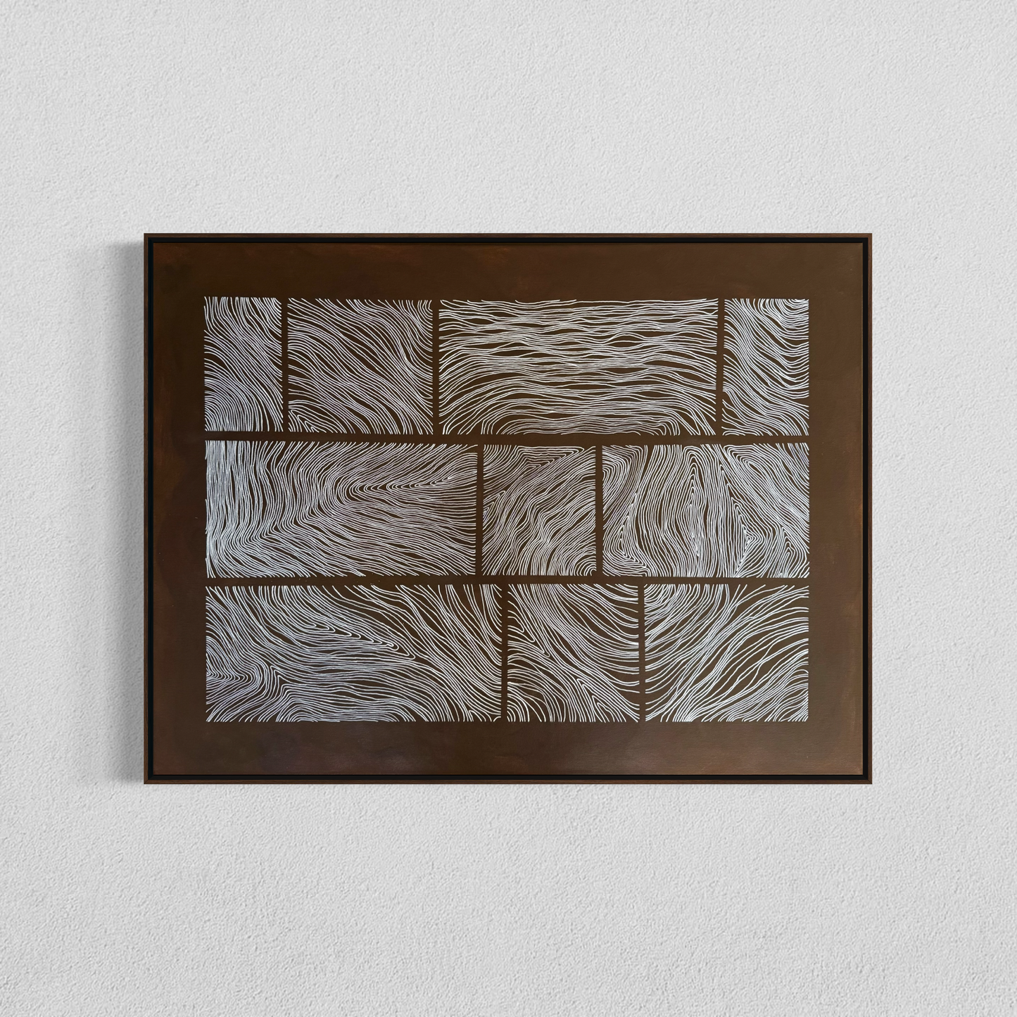 Abstract painting from the Bounds series exploring limits and structure