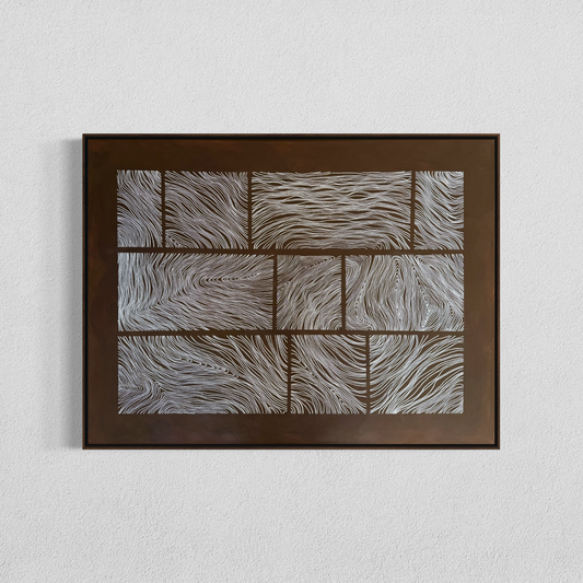 Abstract painting from the Bounds series exploring limits and structure