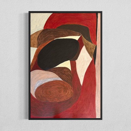 Abstract painting from the HELD series exploring pressure and containment