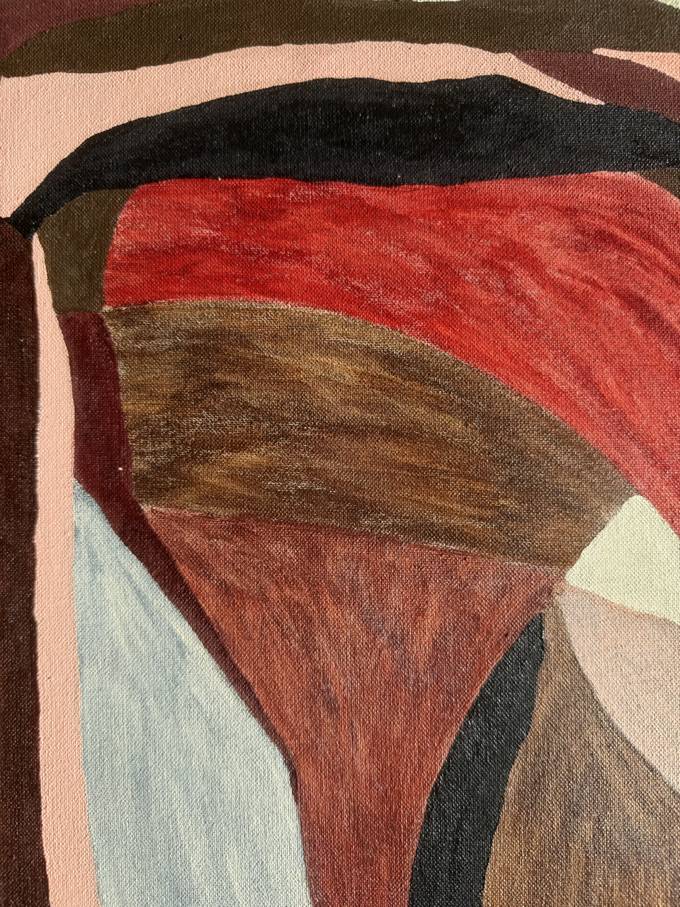 Abstract painting from the HELD series exploring pressure and containment