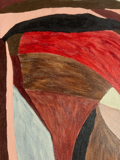 Abstract painting from the HELD series exploring pressure and containment