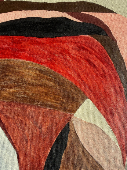 Abstract painting from the HELD series exploring pressure and containment