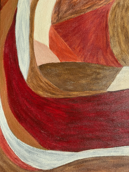 Abstract painting from the HELD series exploring pressure and containment