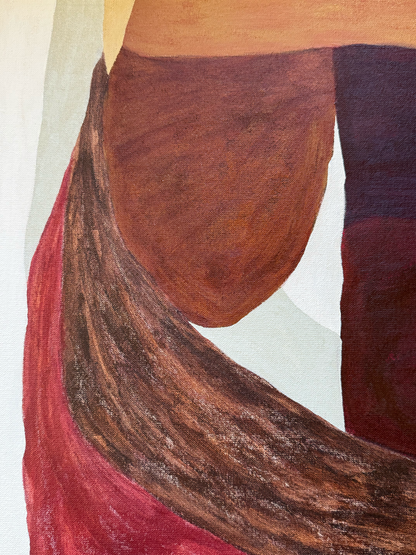 Abstract painting from the HELD series exploring pressure and containment