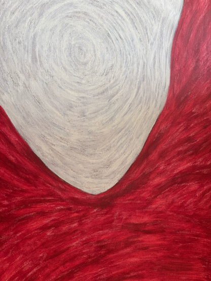 Abstract painting from the HELD series exploring pressure and containment