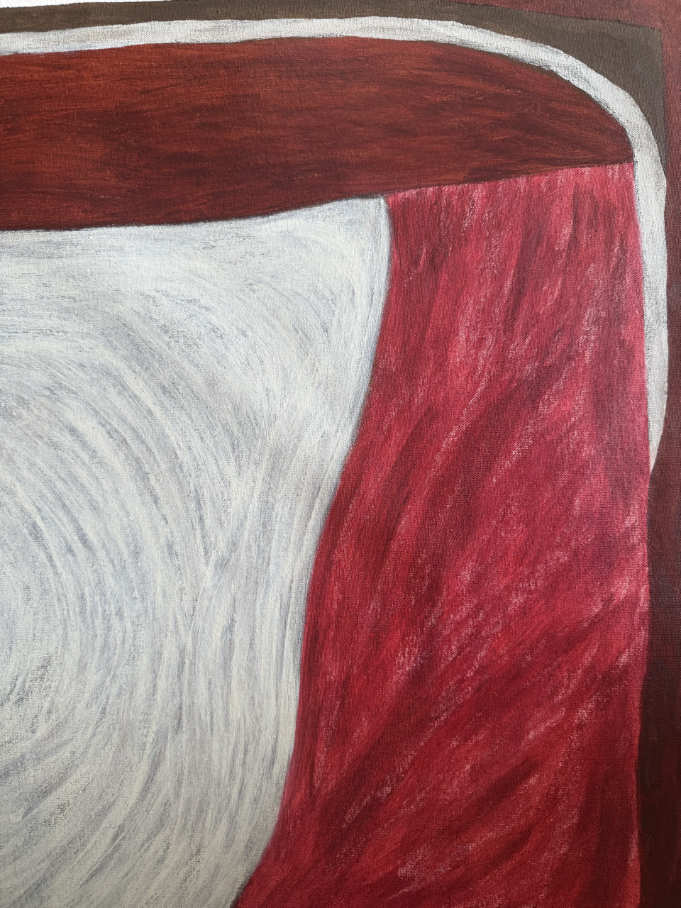 Abstract painting from the HELD series exploring pressure and containment