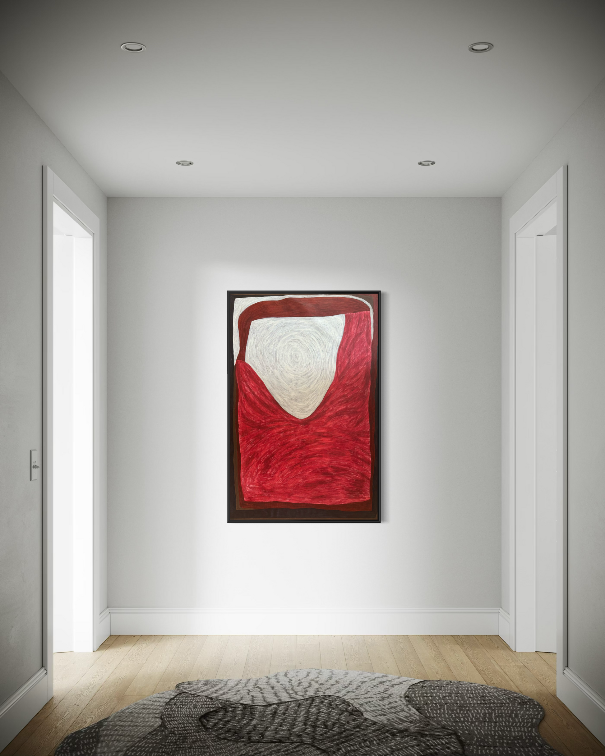 Abstract painting from the HELD series exploring pressure and containment