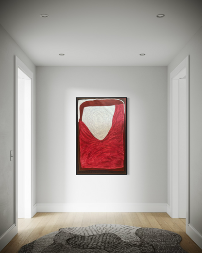 Abstract painting from the HELD series exploring pressure and containment