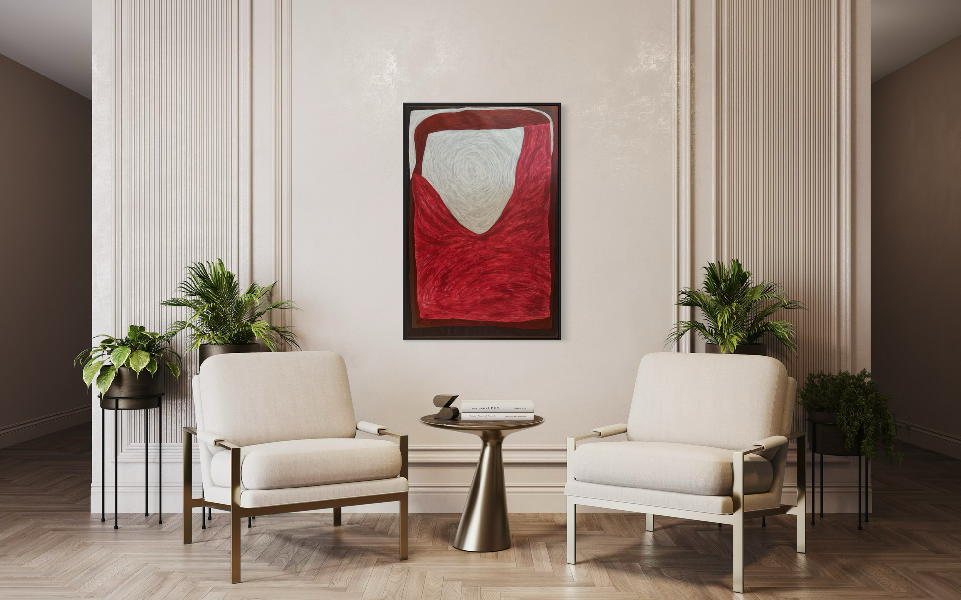 Abstract painting from the HELD series exploring pressure and containment