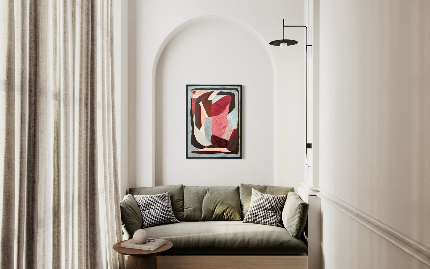 Abstract painting from the HELD series exploring pressure and containment