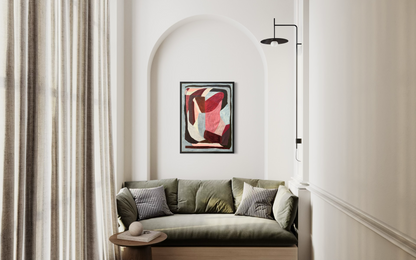 Abstract painting from the HELD series exploring pressure and containment