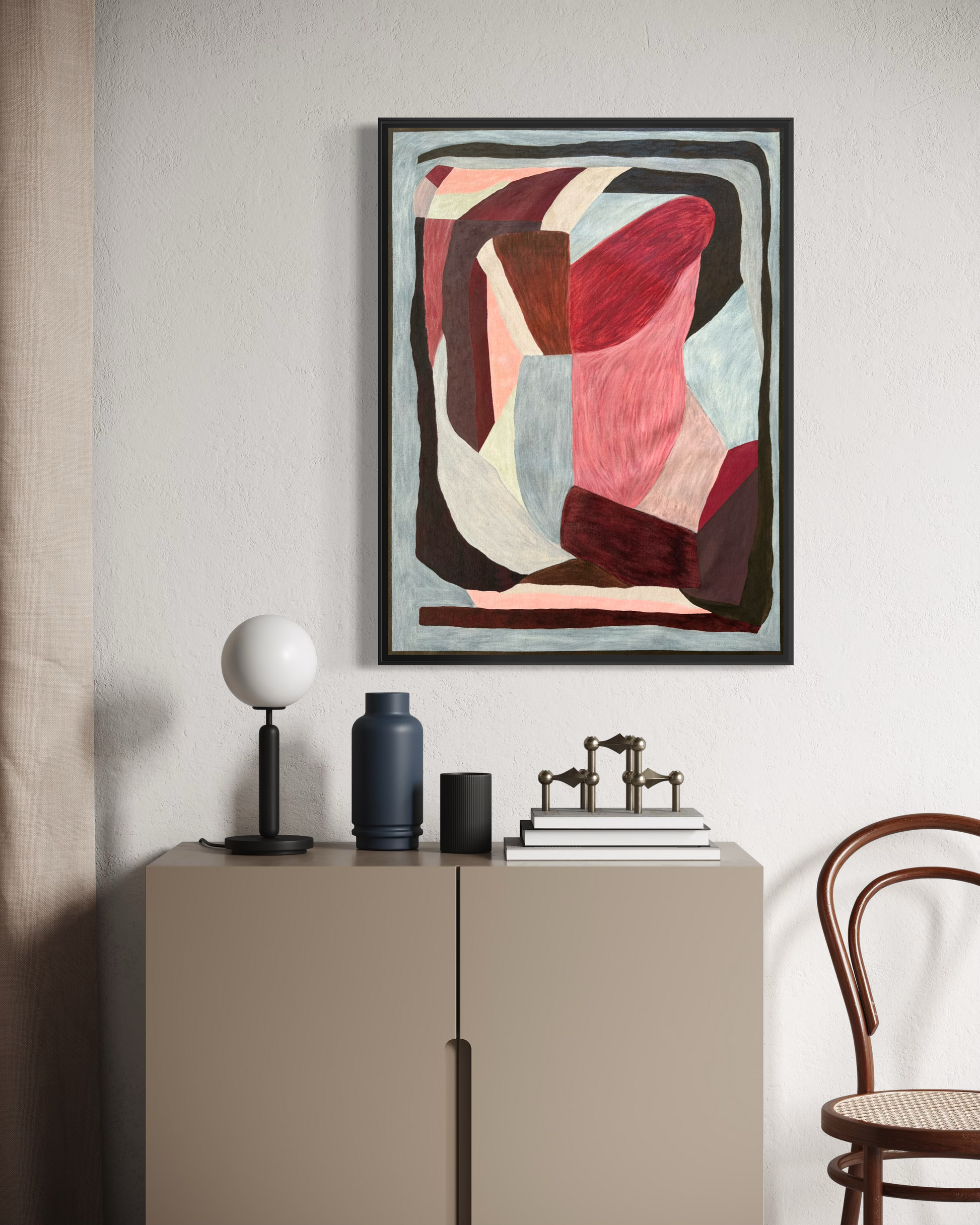 Abstract painting from the HELD series exploring pressure and containment