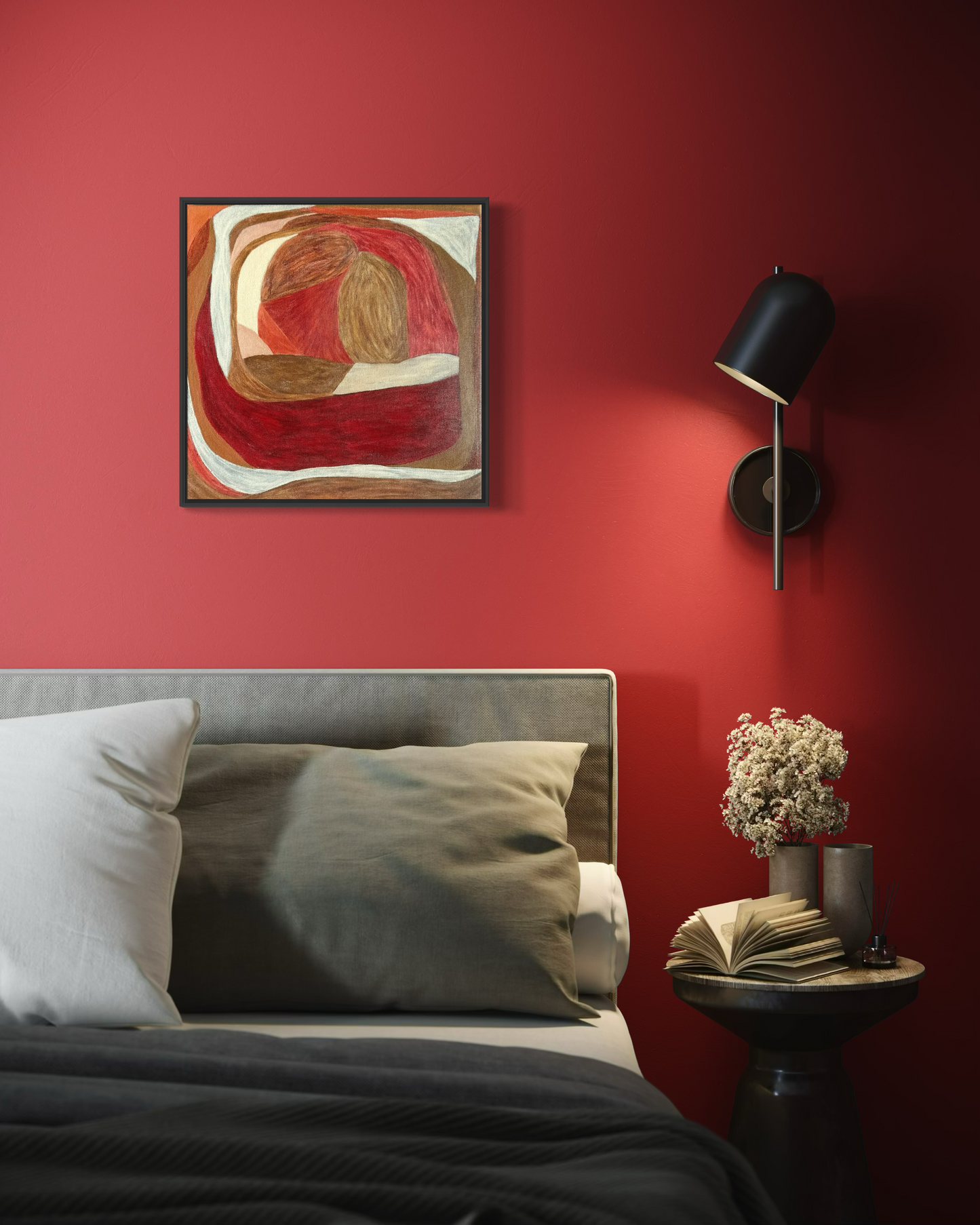 Abstract painting from the HELD series exploring pressure and containment